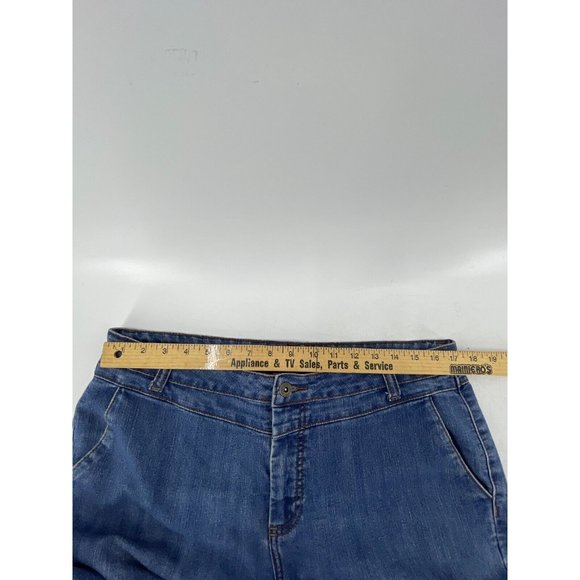 Bill Blass Mid Rise Medium Wash Straight Leg Button Pockets Denim Jeans Size 14 - Picture 12 of 16